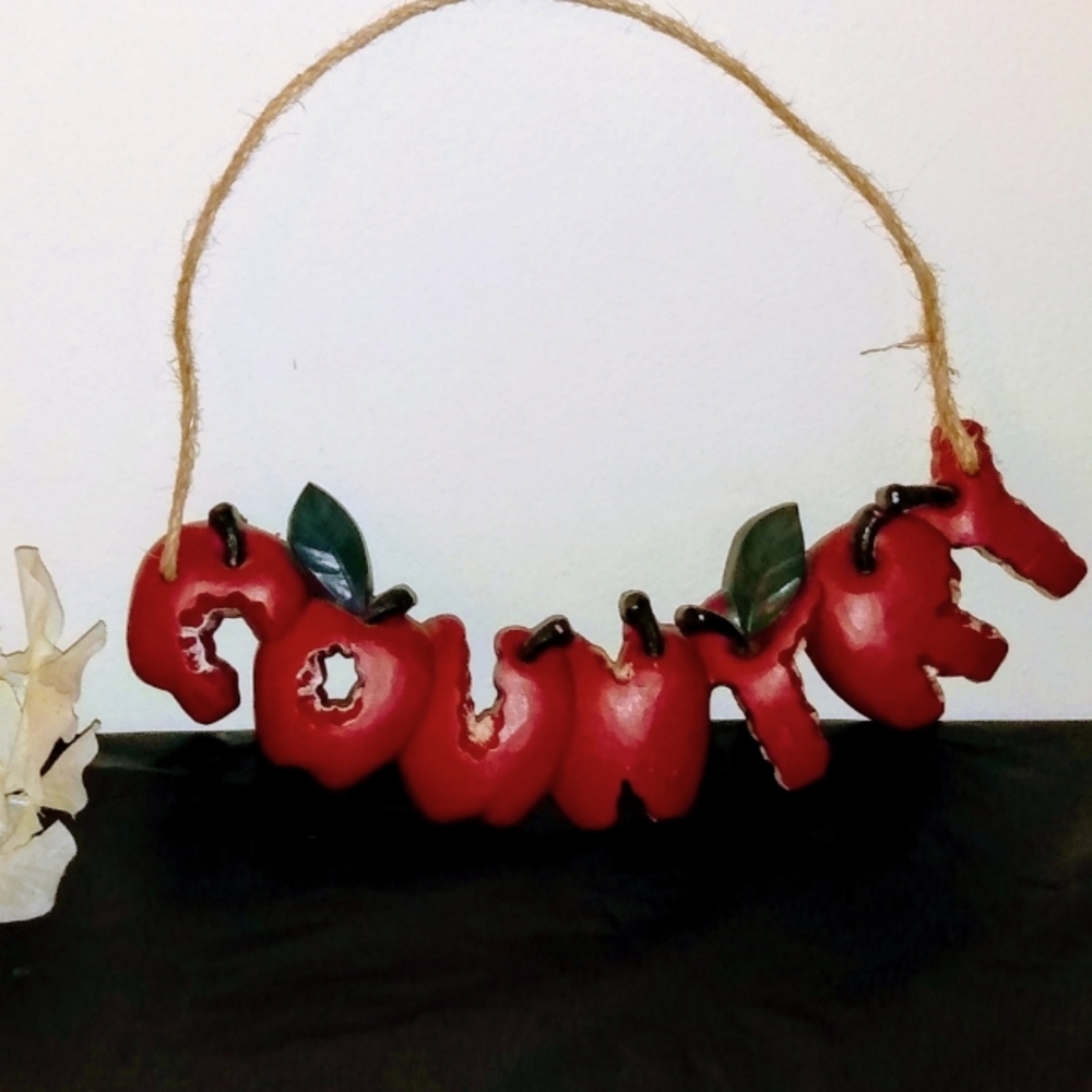 Vintage Home Interiors Apples Country Wall Plaque